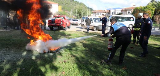 BELEDİYE PERSONELİNE YANGIN TATBİKATI