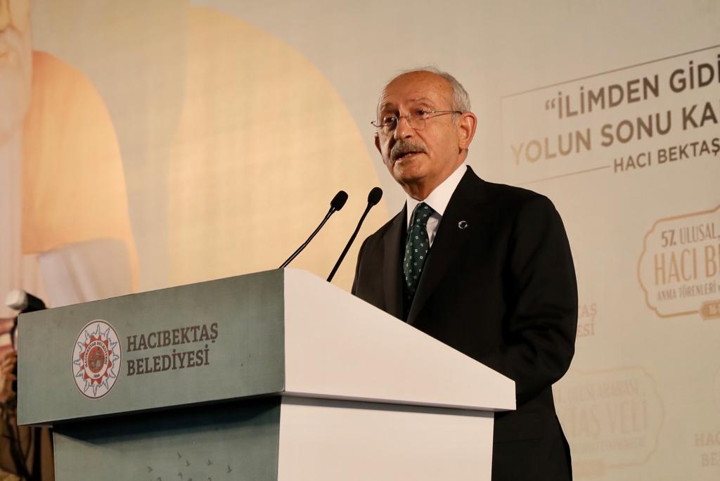 KILIÇDAROĞLU: “HACI BEKTAŞ-I VELİ, DÜNYANIN ORTAK DEĞERİDİR”