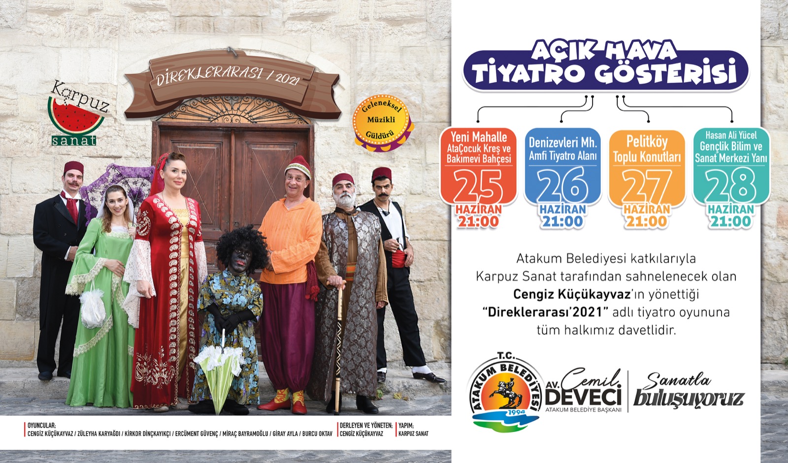 Atakum Belediyesi’nden açık hava tiyatro gösterisi