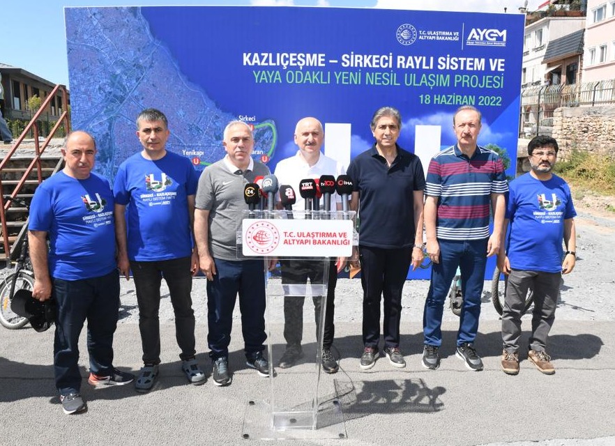 KAZLIÇEŞME-SİRKECİ KENTSEL ULAŞIM VE REKREASYON ODAKLI DÖNÜŞÜM PROJESİ’Nİ 2023’ÜN İLK ÇEYREĞİNDE TAMAMLAYACAĞIZ