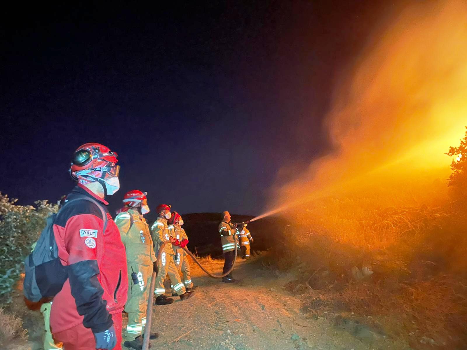 AKUT, DATÇA ve URLA ORMAN YANGINLARI İLE MÜCADELE İÇİN OPERASYONDA