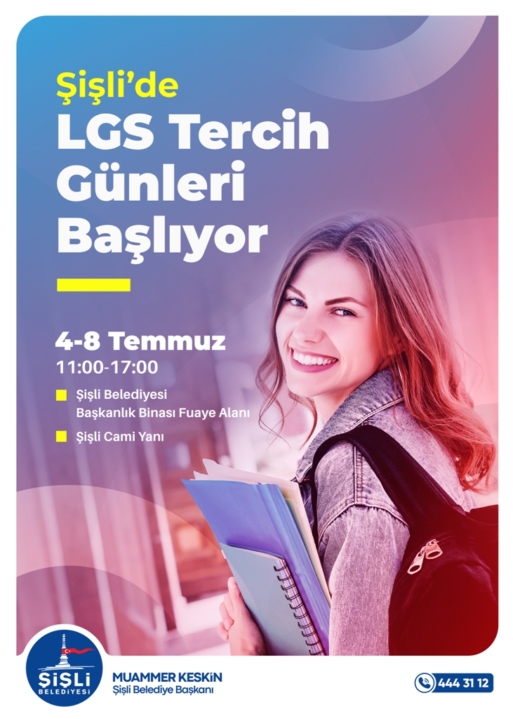 ŞİŞLİ BELEDİYESİ TERCİH DÖNEMİNDE LİSE ADAYLARININ YANINDA