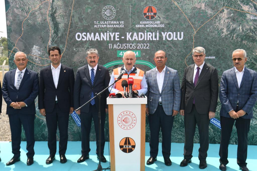 KARAİSMAİLOĞLU: KADİRLİ-OSMANİYE YOLU’NUN TAMAMINI 2023’TE HİZMETE AÇMAYI PLANLIYORUZ