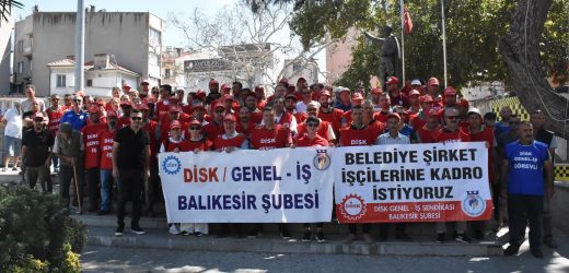 Belediye şirket işçileri de kadro istiyor!