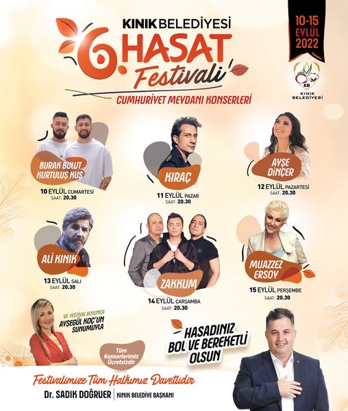 KINIK’TA HASAT FESTİVALİ 10 EYLÜL’DE BAŞLIYOR