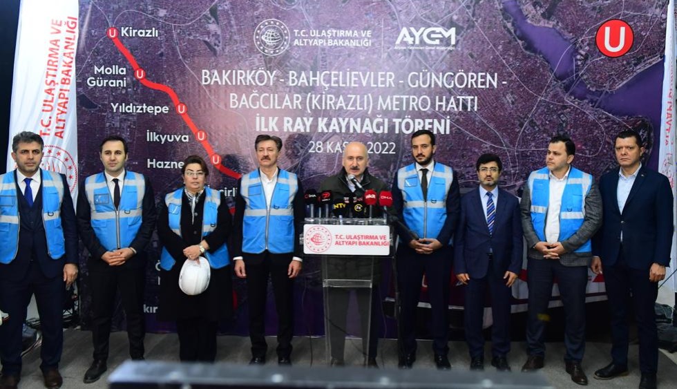 KARAİSMAİLOĞLU, BAKIRKÖY-KİRAZLI METRO HATTININ İLK RAY KAYNAĞINI YAPTI