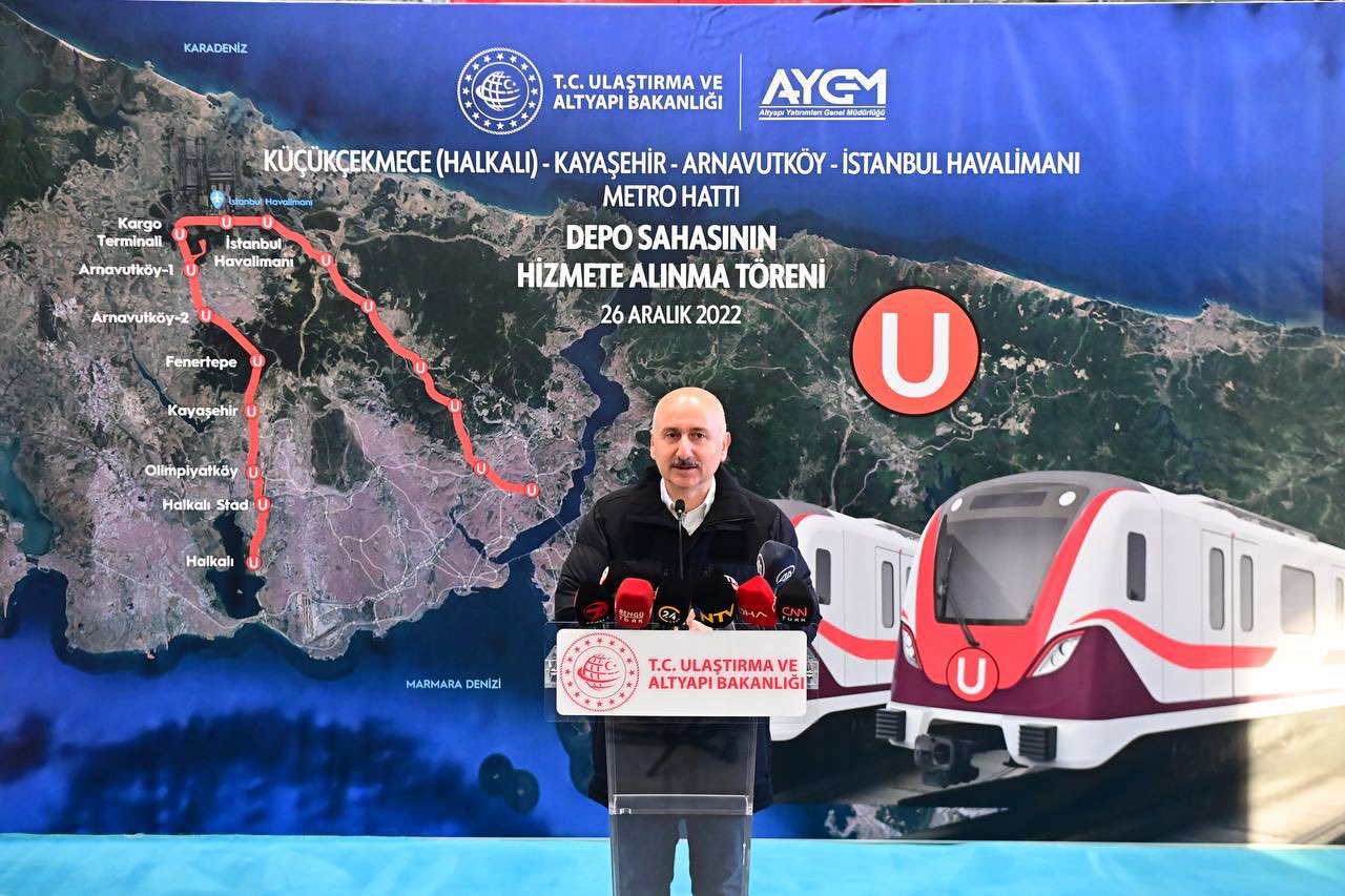 KARAİSMAİLOĞLU: KONTROL MERKEZİNİ DE KAPSAYAN DEPO TESİSİ, İSTANBUL HAVALİMANI METROLARININ BEYNİ OLACAK