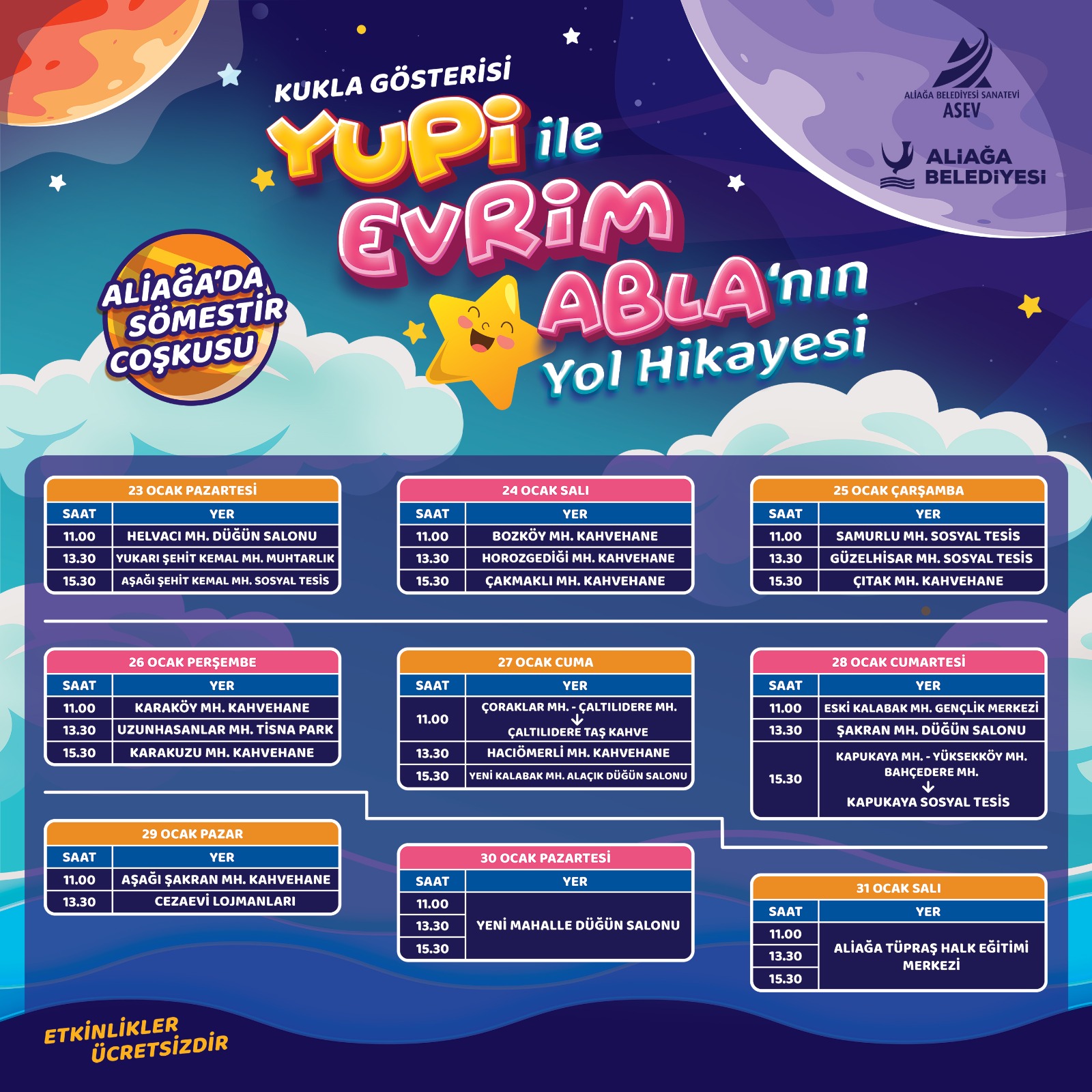 Aliağa’da Sömestir Coşkusu Başlıyor