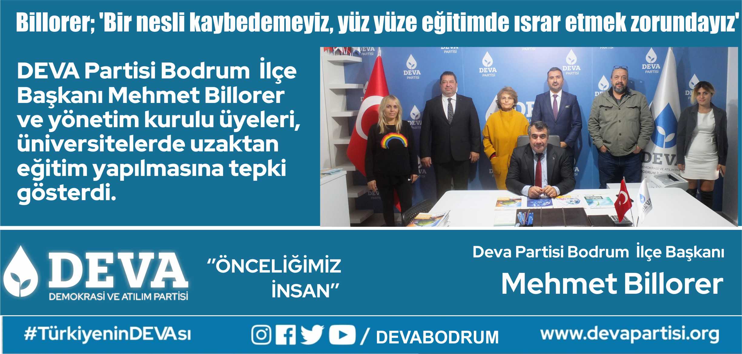 Billorer: Bir nesli kaybedemeyiz, yüz yüze eğitimde ısrar etmek zorundayız