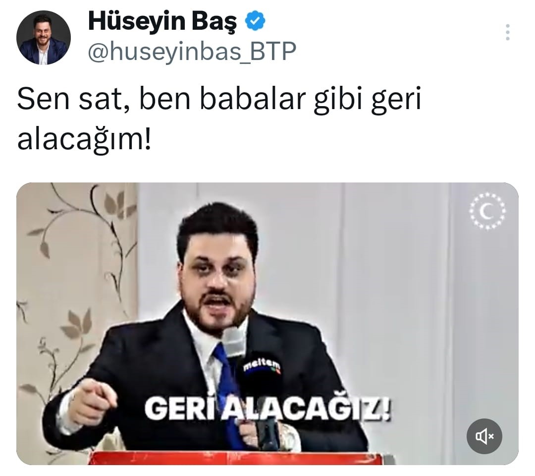 Baş: “Sen sat, ben babalar gibi geri alacağım!”