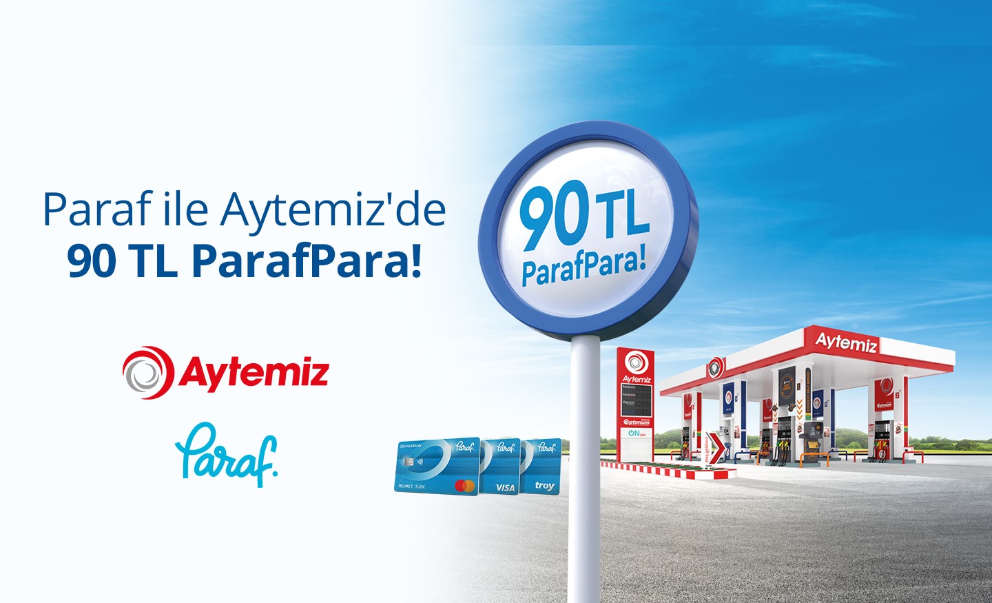 Aytemiz ve Halkbank’tan kazandıran kampanya: Akaryakıt alışverişlerinde Paraf Kart kullananlar, 90 TL ParafPara kazanıyor