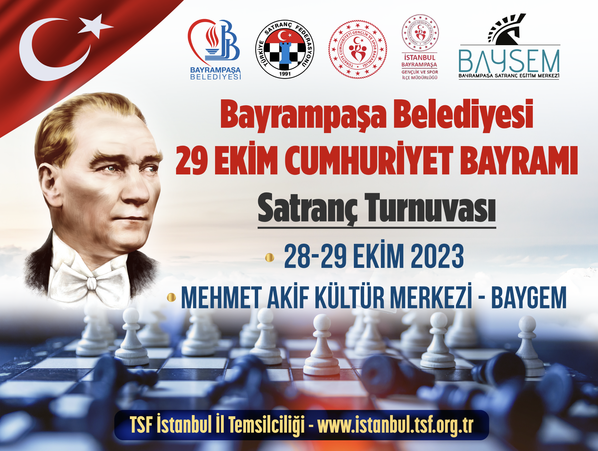 Bayrampaşa Belediyesi, Cumhuriyetin 100. yılı satranç turnuvası düzenliyor