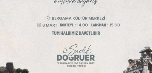 DR. SADIK DOĞRUER: BERGAMA VİZYON PROJE TANITIM TOPLANTISI