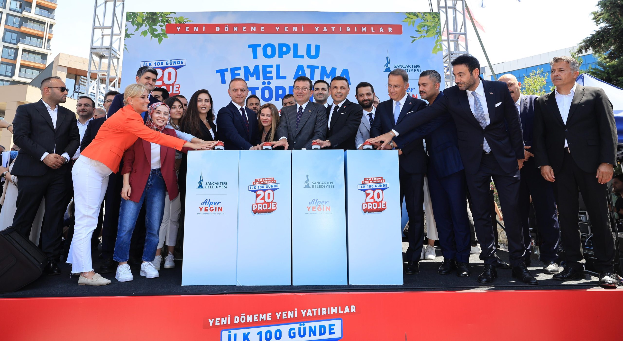 İMAMAOĞLU, SANCAKTEPE BELEDİYESİ’NİN TOPLU TEMEL ATMA TÖRENİNE KATILDI
