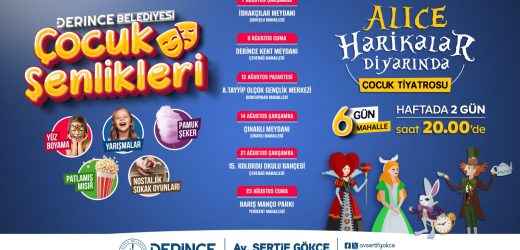 Derince’de Çocuklar İçin Eğlence Dolu Şenlikler