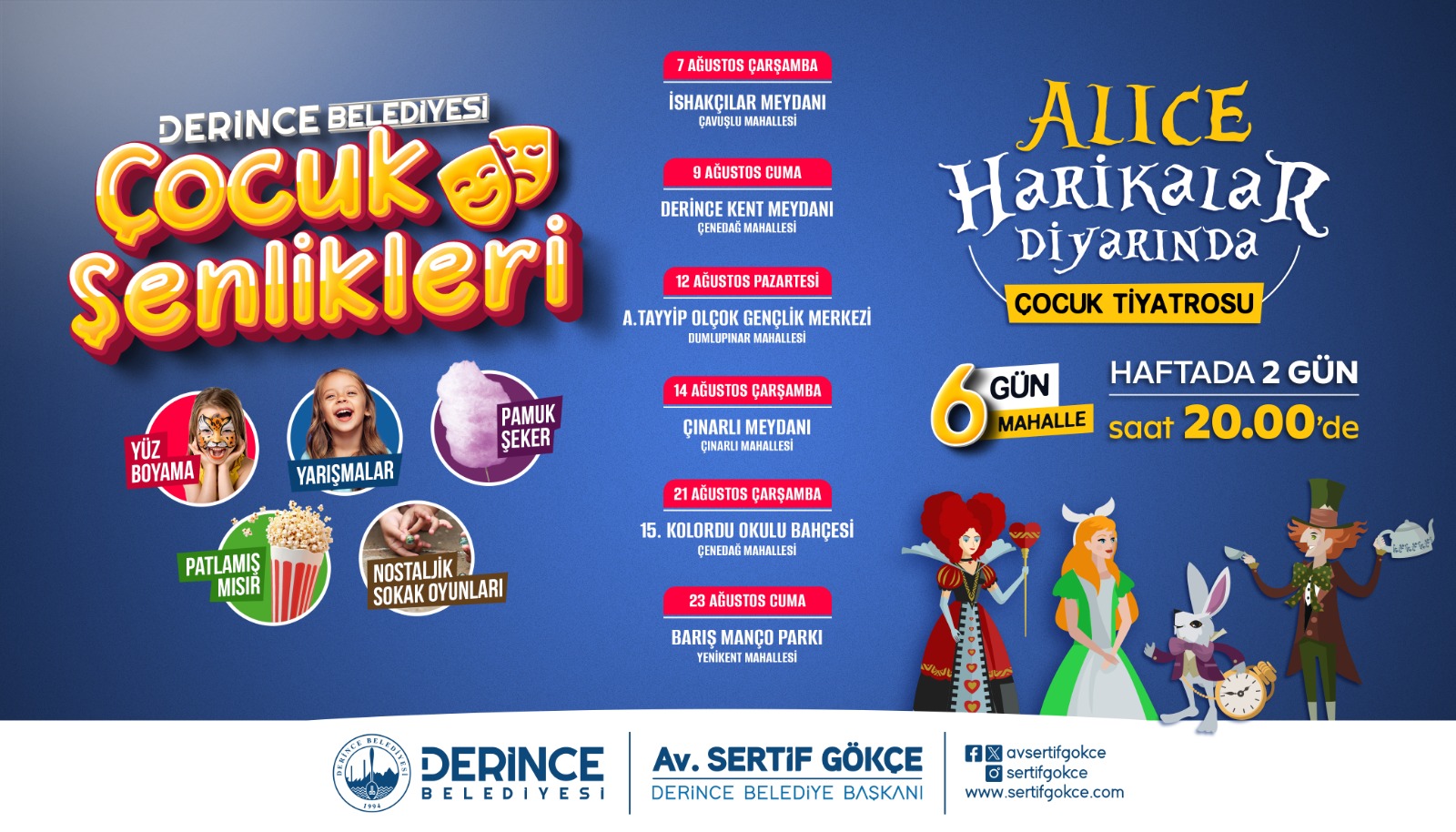 Derince’de Çocuklar İçin Eğlence Dolu Şenlikler