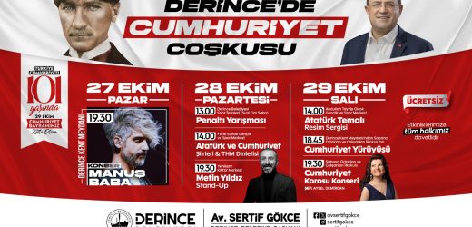 Derince’de Cumhuriyet Bayramı Coşkusu Üç Gün Sürecek Etkinliklerle Kutlanacak