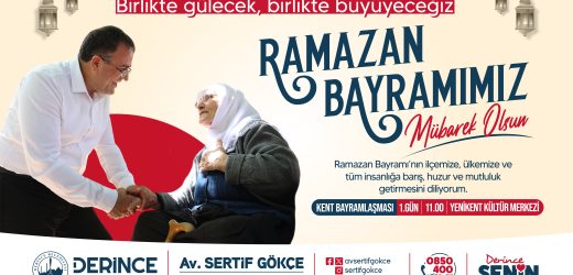 Derince’de Bayramlaşma Yenikent Kültür Merkezi’nde Yapılacak
