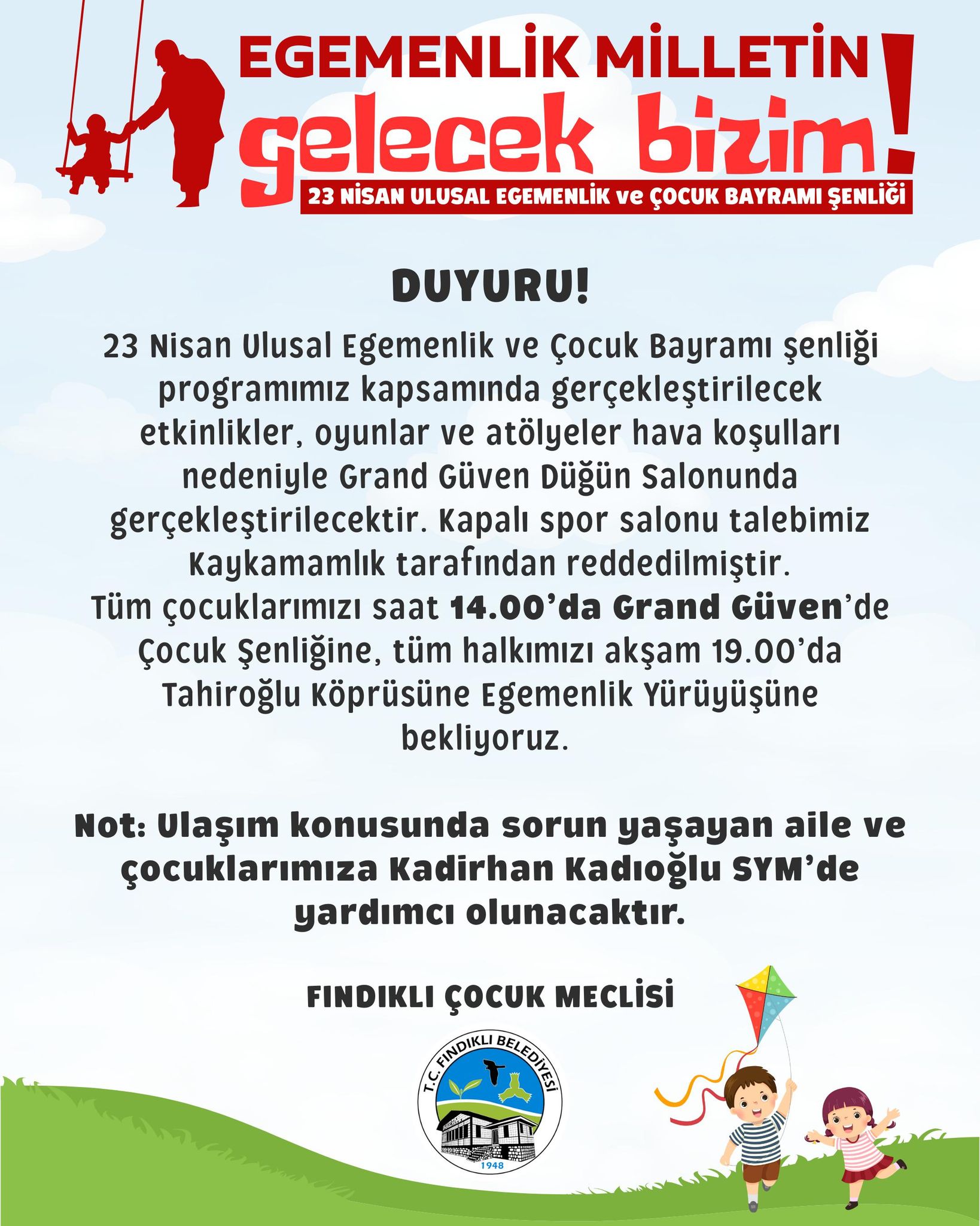 FINDIKLI BELEDİYESİNDEN BASIN AÇIKLAMASI