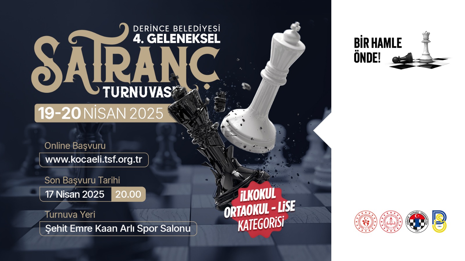 Derince’de Satranç Heyecanı Yaşanacak