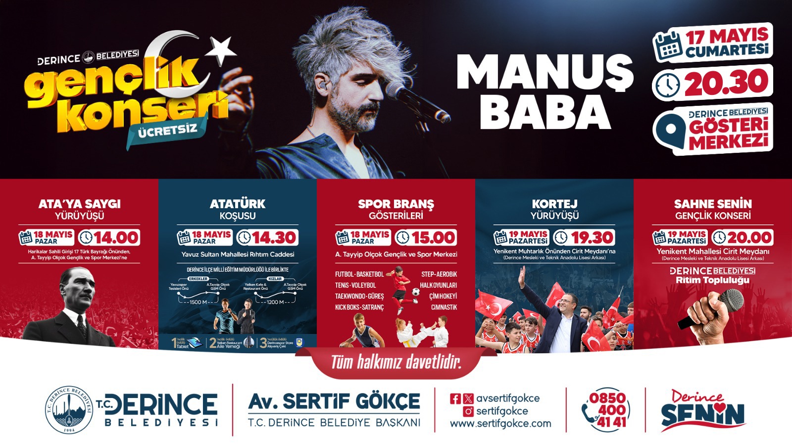 Derince’de 19 Mayıs Coşkusu Üç Gün Sürecek Etkinliklerle Kutlanacak