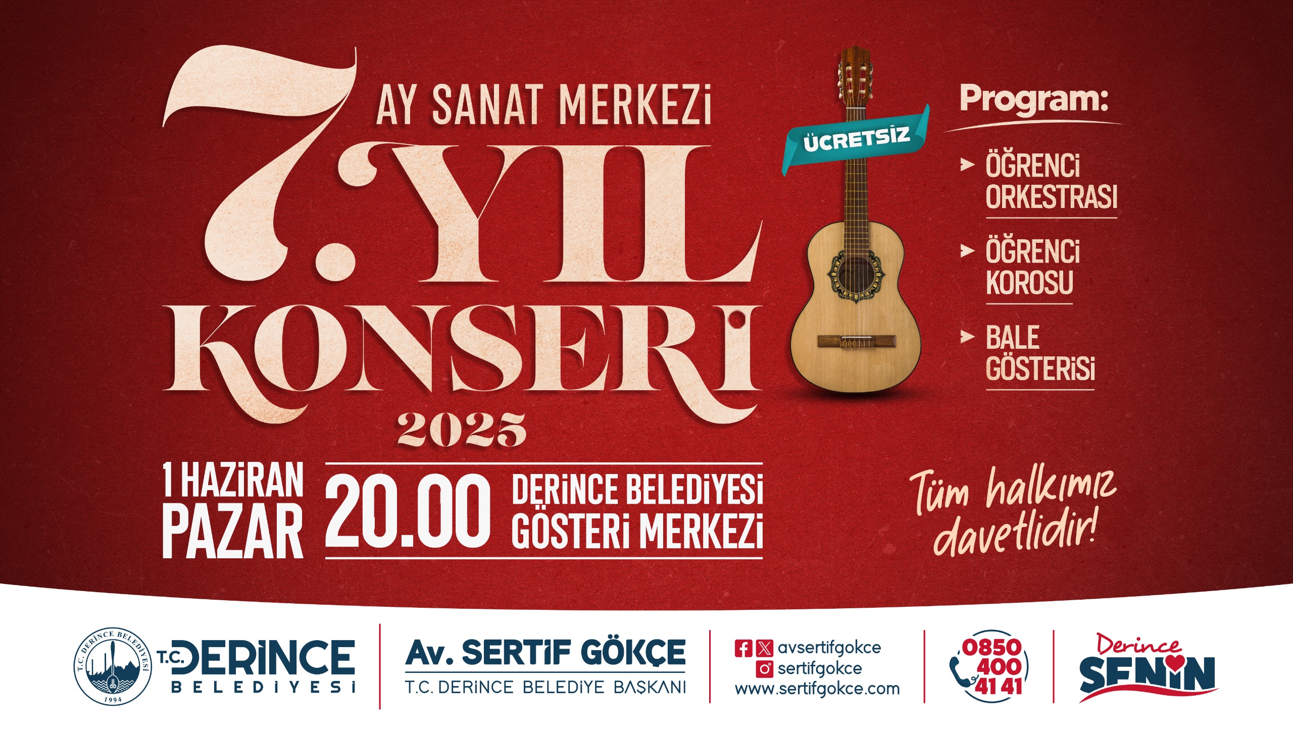 Derince’de Ücretsiz 7. Yıl Konseri