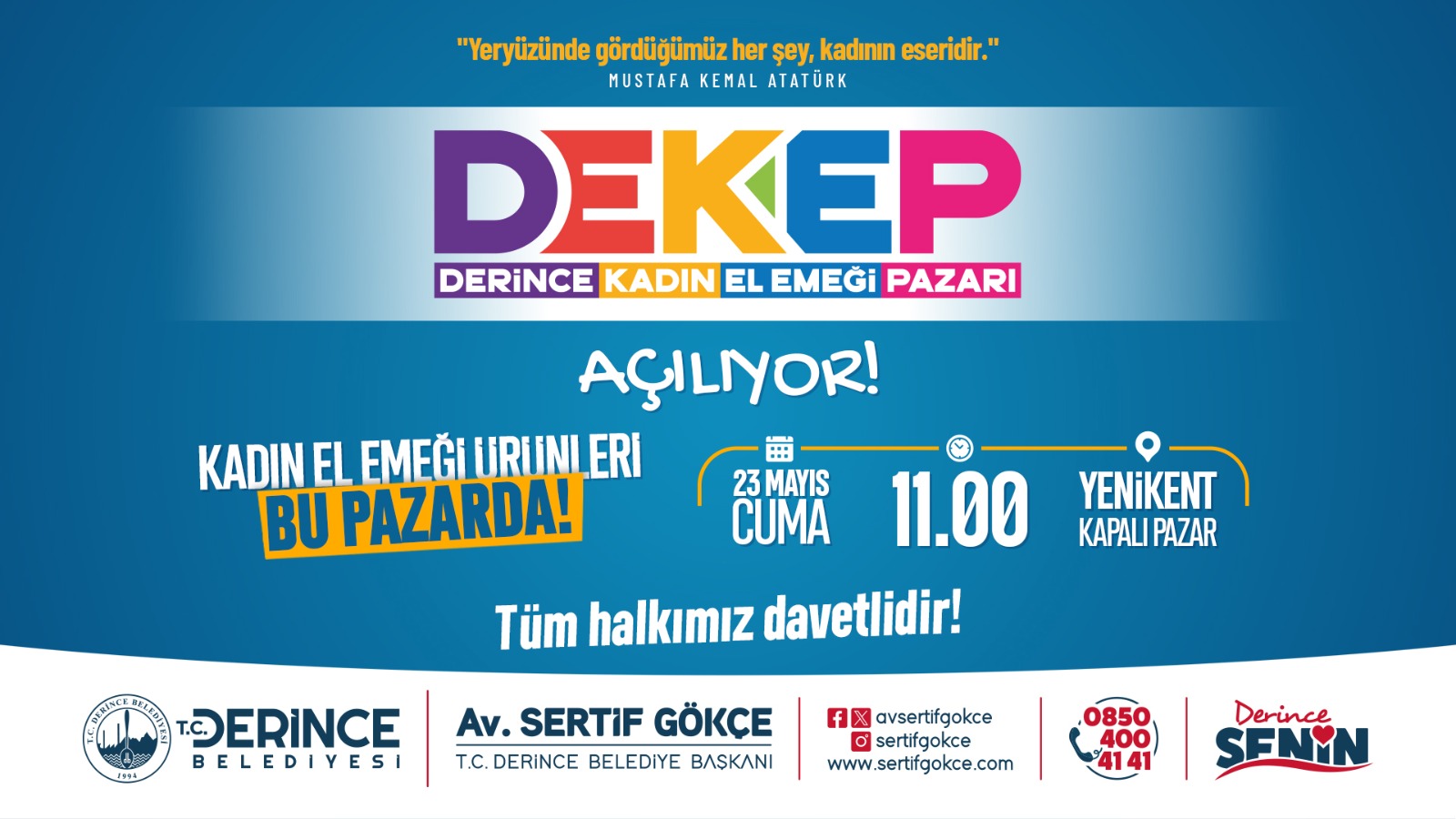Derince Kadın El Emeği Pazarı Açılıyor