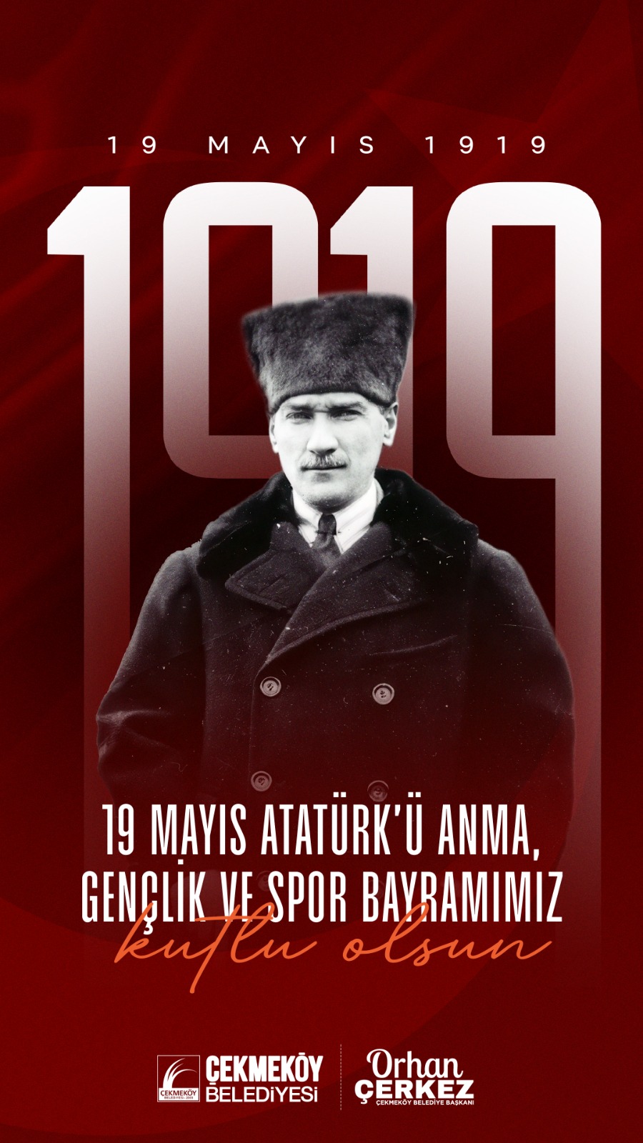 Başkan. Orhan Çerkez’den 19. Mayıs Atatürk’ü Anma, gençlik ve Spor Bayramı Kutlama Mesajı
