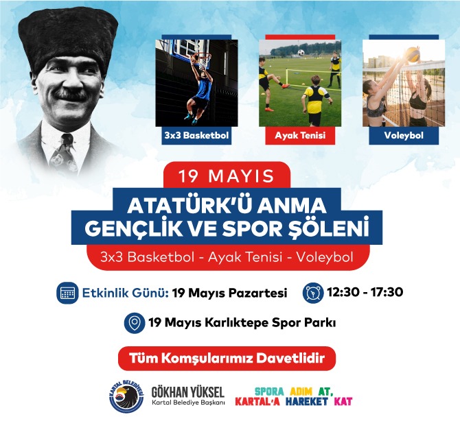 Kartal Belediyesi’nden 19 Mayıs’a Yakışır Kutlama: Spor ve Sanatla Dolu Bir Bayram