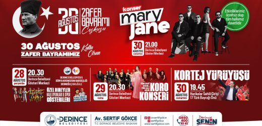 Derince’de 30 Ağustos Zafer Bayramı Üç Gün Sürecek Etkinliklerle Kutlanacak