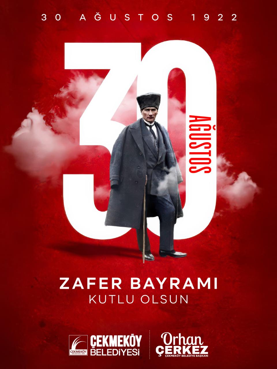 Başkan Çerkez’den, Zafer Bayramı Kutlama  Measjı