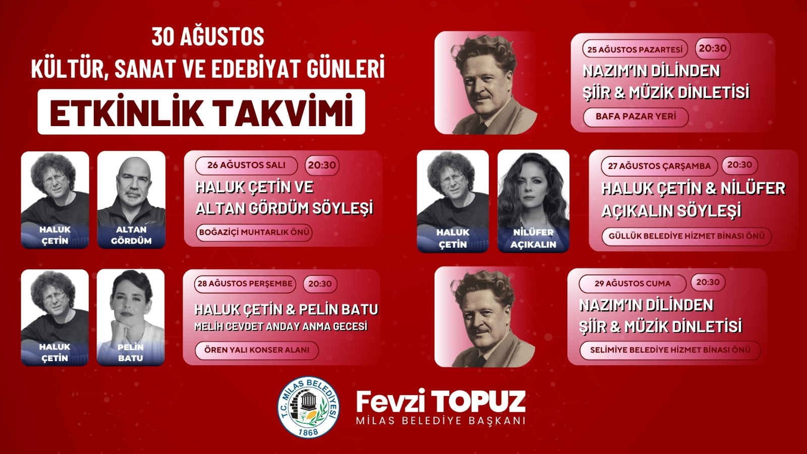 KÜLTÜR, SANAT VE EDEBİYAT’IN KALBİ MİLAS’TA ATACAK