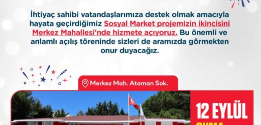 SOSYAL MARKETİMİZİ AÇIYORUZ