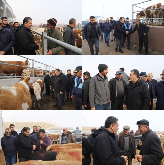 BAŞKAN DEMİR’DEN HAYVAN PAZARINA ZİYARET