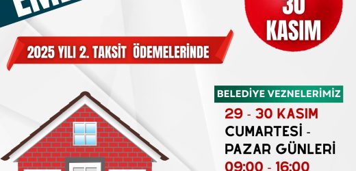 EMLAK VERGİSİNDE SON GÜN 30 KASIM