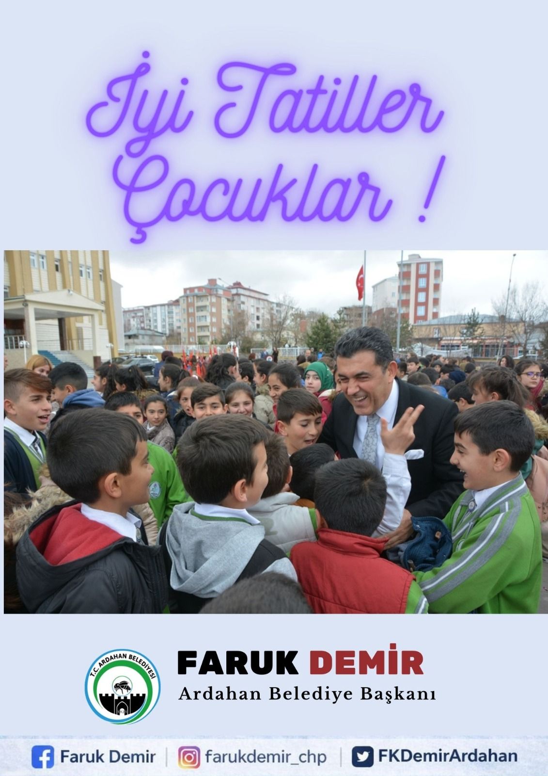 BAŞKAN DEMİR’İN YARIYIL TATİLİ MESAJI