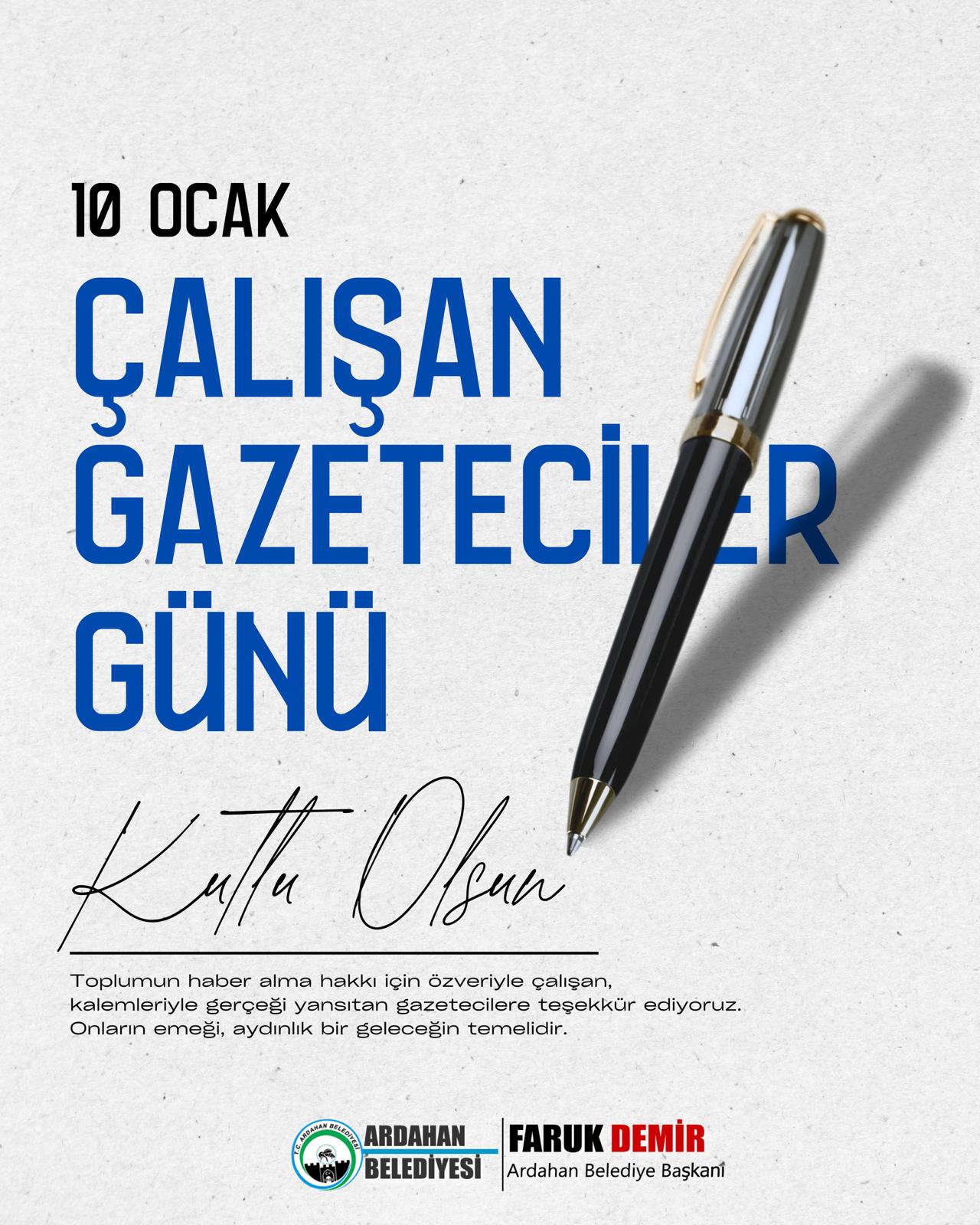 BAŞKAN DEMİR’DEN 10 OCAK ÇALIŞAN GAZETECİLER GÜNÜ MESAJI