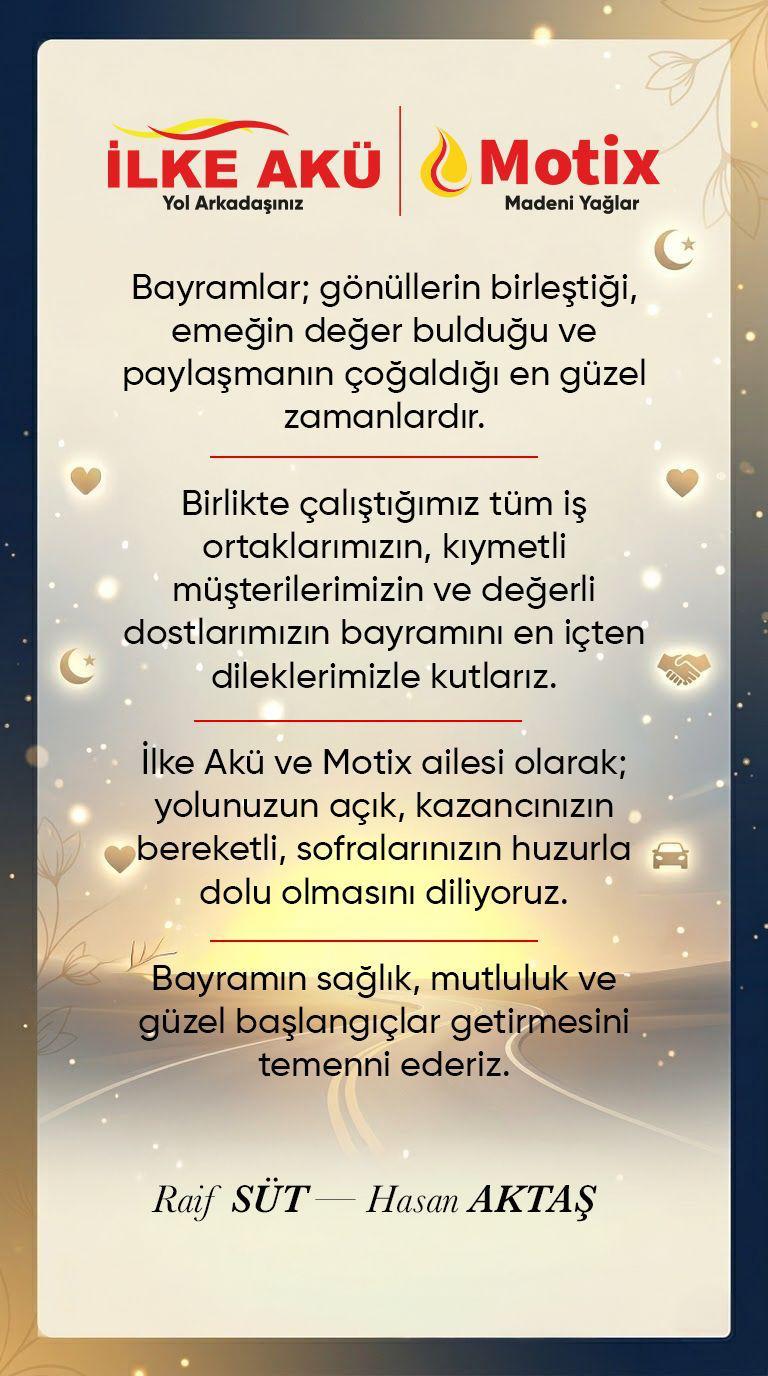İLKE’DEN RAMAZAN BAYRAMI TEBRİK MESAJI