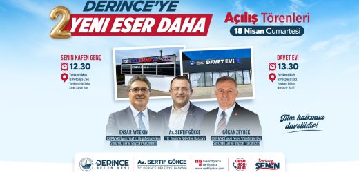 Derince’de İki Yeni Eser Daha Hizmete Açılıyor