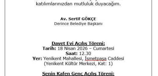 Derince Belediyesi, Kıymetli Basın Mensuplarımız;