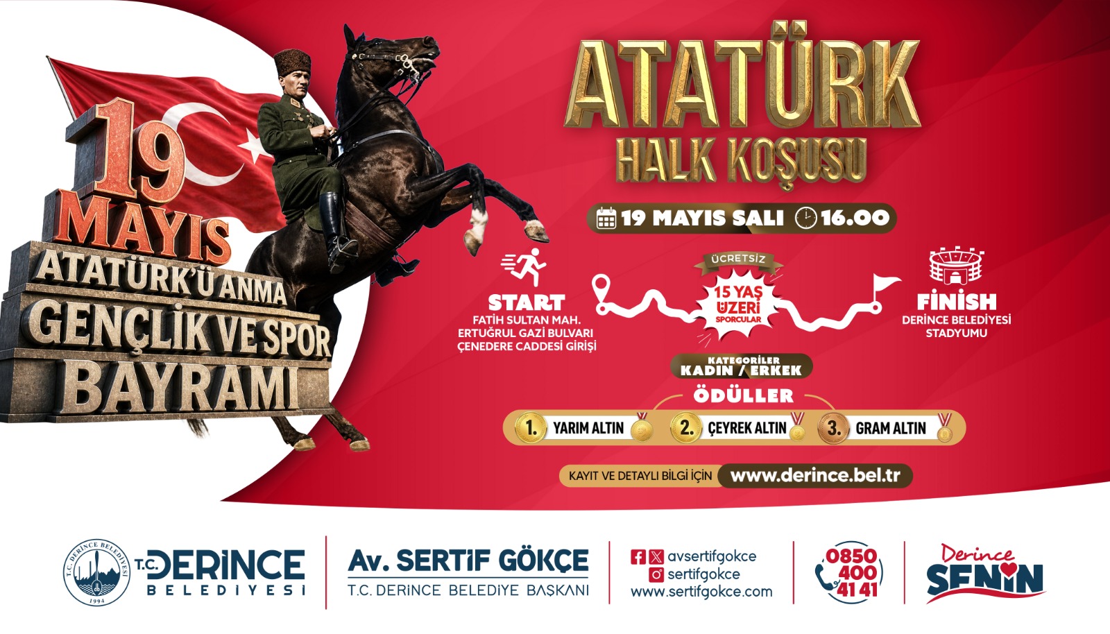 19 Mayıs Coşkusu Derince’de- Atatürk Halk Koşusu ile Taçlanacak