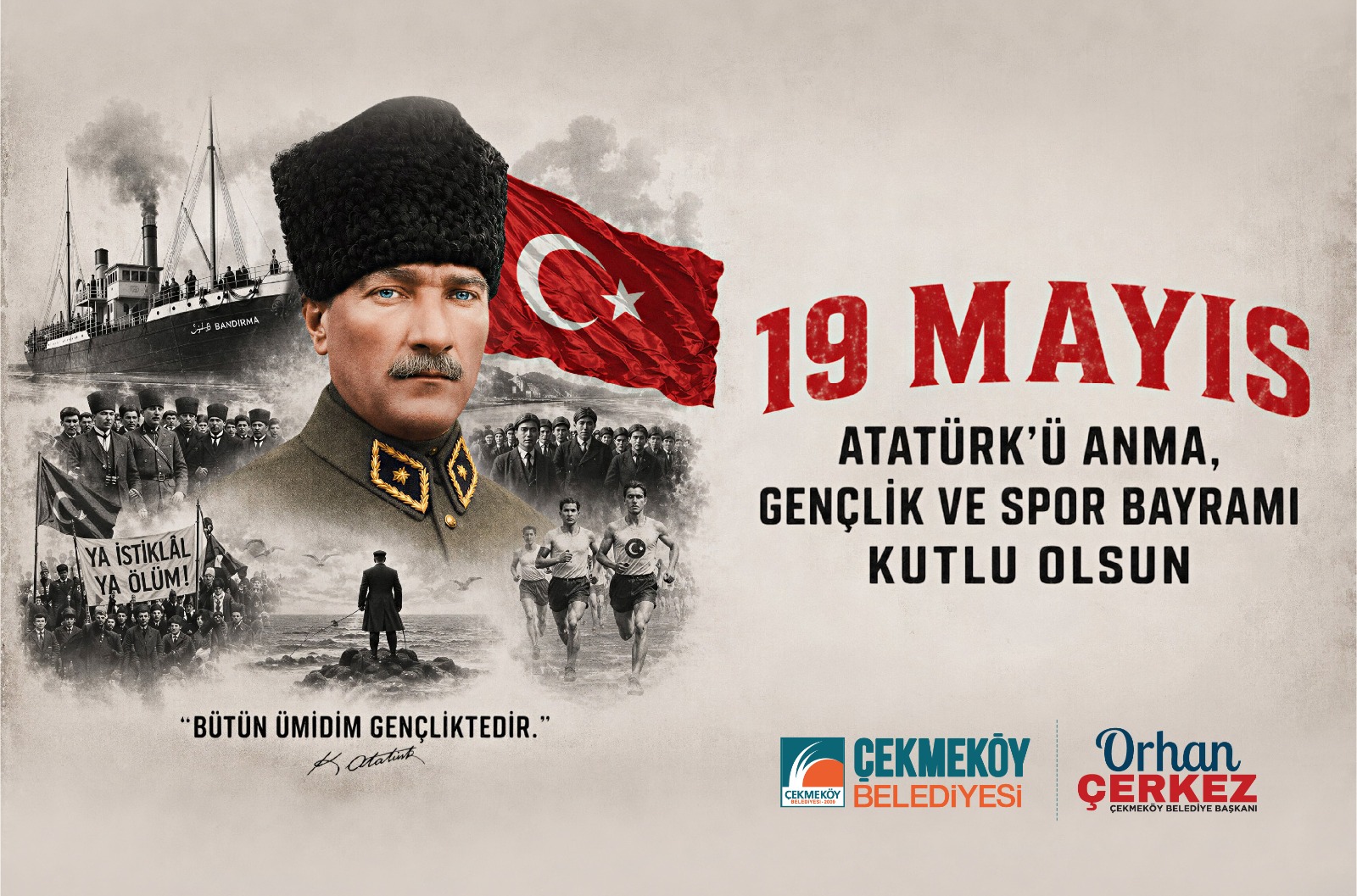 Başkan Çerkez’den 19. Mayıs Tebrik Mesajı