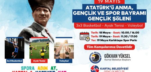 Kartal’da 19 Mayıs Coşkusu ile Gençlik Enerjisi Sahalardan Meydanlara Taşacak!