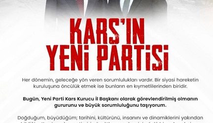 Yeni Parti Kars İl Başkanlığına Onur Uludaşdemir Atandı