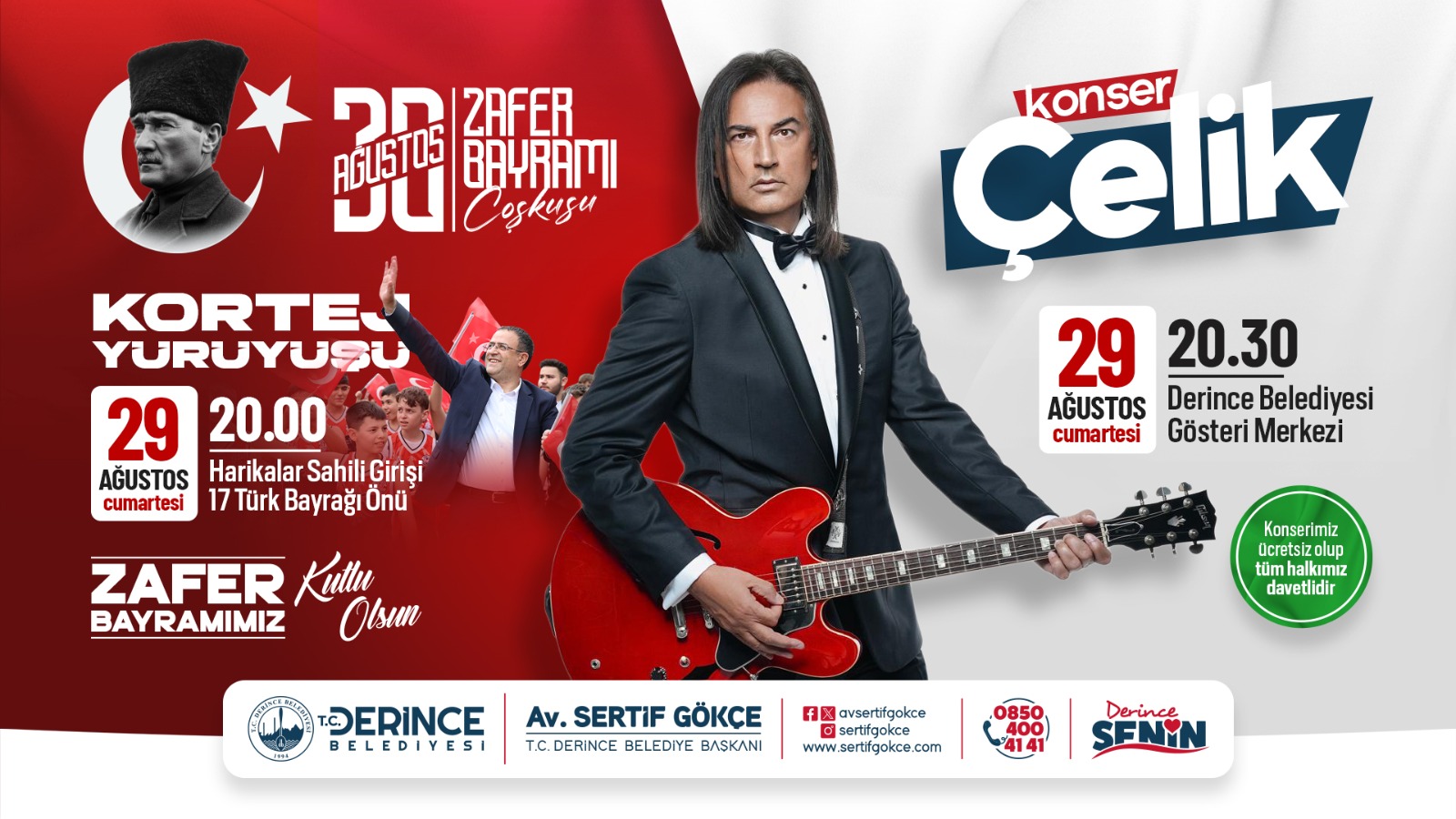 Derince’de Büyük Zafer Çelik Konseriyle Taçlanacak