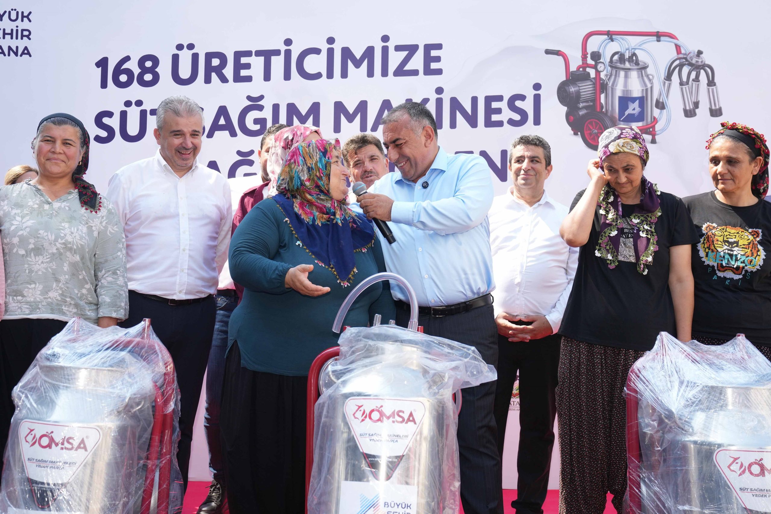 Büyükşehirden üreticiye 168 adet süt sağım makinesi