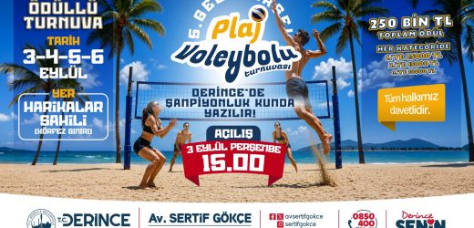 Derince’de Plaj Voleybolu Heyecanı 3 Eylül’de Başlıyor