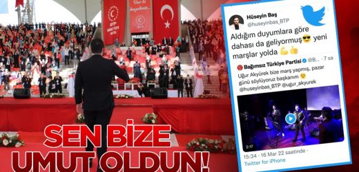 Sen bize umut oldun!