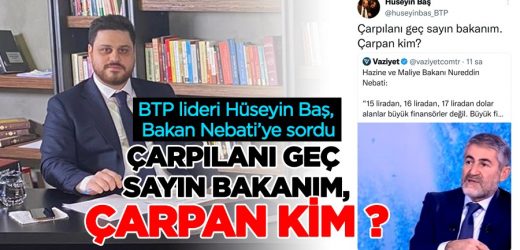 Çarpılanı geç sayın bakanım, çarpan kim?