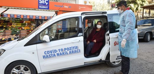 Koronavirüslü hastaların taşınması ve iki öğün sıcak yemek hizmeti devam ediyor